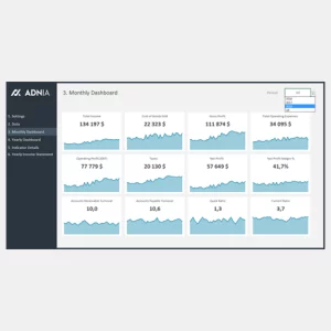 Financial Metrics Dashboard Template - Cover