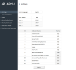 Financial Metrics Dashboard Template - Settings