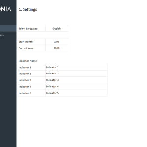 Dashboard Design Layout Template 4 - Setting