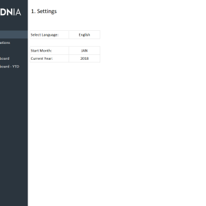 01 - Sales Dashboard Excel Template - Setting