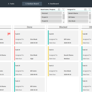 Automated Kanban Excel Template 3.0 - Kanban Board