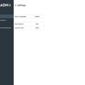 Sales Funnel Template Excel - Settings