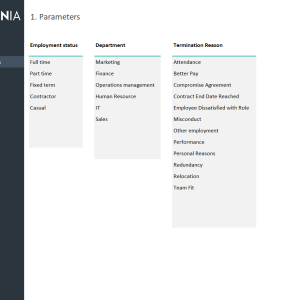 01 HR Attrition Management Excel Template - Settings