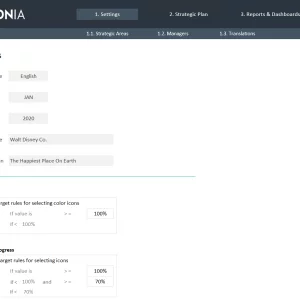 Strategic Plan Template - Settings