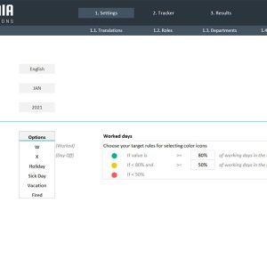 Attendance-Tracker Excel Template - Settings