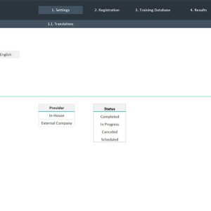 raining Tracker Excel Template - Settings