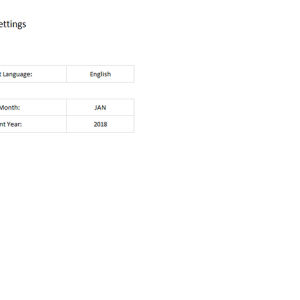 Social Media Report Template - Settings