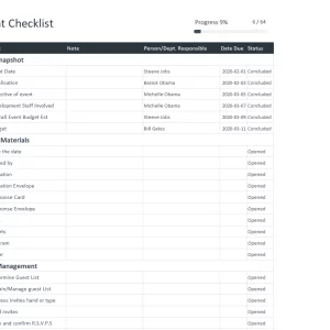 Free Event Checklist Template