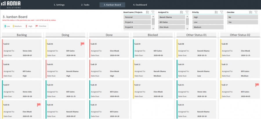 Demo - Automated Kanban Excel Template