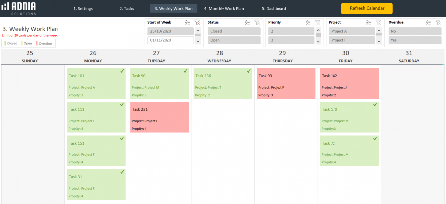 Demo - Work Plan Template Excel