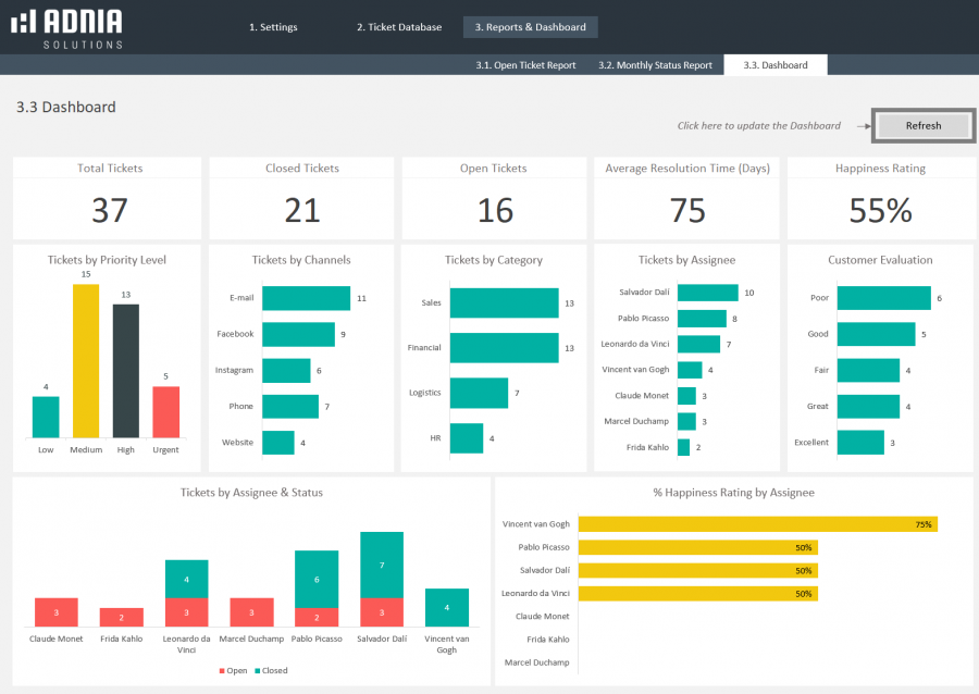 Demo - Issue Tracking Excel Template