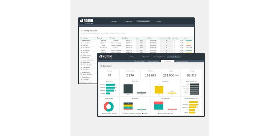 Demo - Training Tracker Excel Template